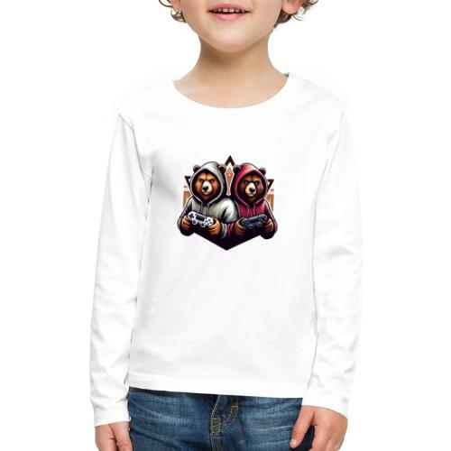 2 grizzlies gamer bears - Kids' Premium Long Sleeve T-Shirt