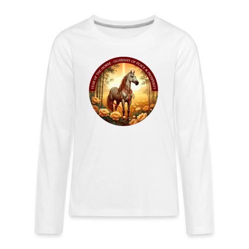 Year of the Horse Guardian T Shirt, Lunar New Year - Kids' Premium Long Sleeve T-Shirt