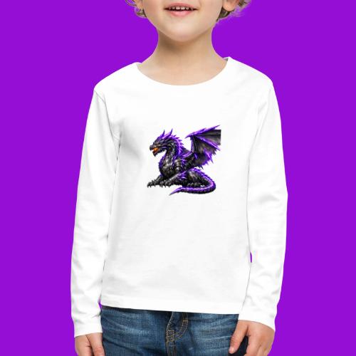 Neon Dragon at Rest - Kids' Premium Long Sleeve T-Shirt