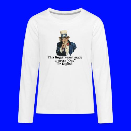 Uncle Sam - Finger - Kids' Premium Long Sleeve T-Shirt
