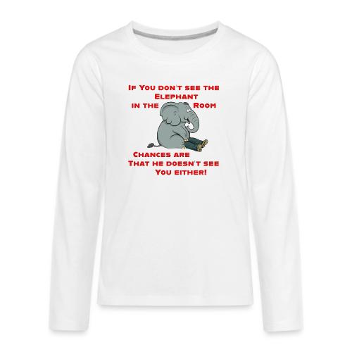 Elephant in the Room Meme - Kids' Premium Long Sleeve T-Shirt