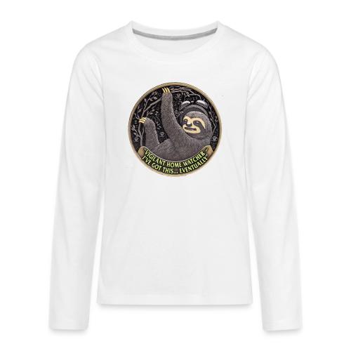 Sloth Home Watcher T Shirt - Kids' Premium Long Sleeve T-Shirt