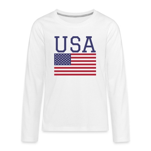 USA American Flag - Fourth of July Everyday - Kids' Premium Long Sleeve T-Shirt