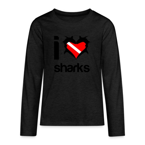 I Love Sharks - Kids' Premium Long Sleeve T-Shirt