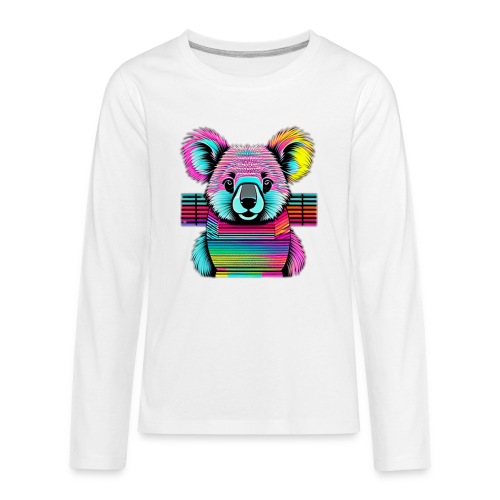 Pulsar Waves & Koala Whispers in Abstract Fashion - Kids' Premium Long Sleeve T-Shirt