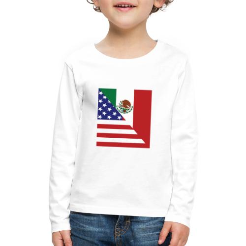 Mexican American Flag - Kids' Premium Long Sleeve T-Shirt