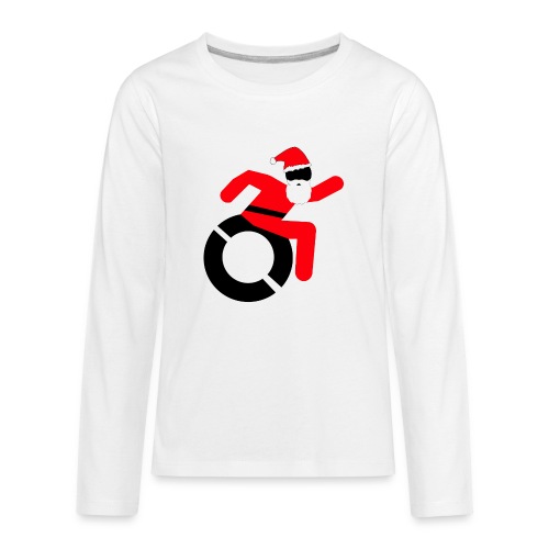 Santa Wheelchair especially for Christmas - Kids' Premium Long Sleeve T-Shirt