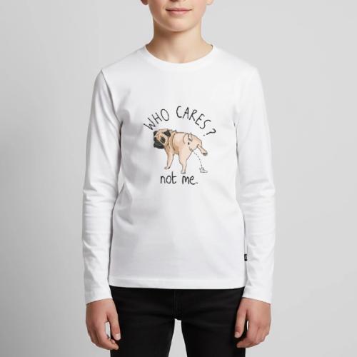 Dog Says Who Cares stupid tee - Kids' Premium Long Sleeve T-Shirt