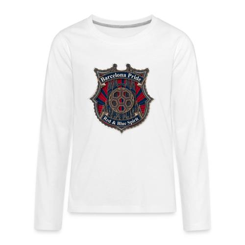 Barcelona Scarlet Pride T Shirt, Soccer City Gift - Kids' Premium Long Sleeve T-Shirt