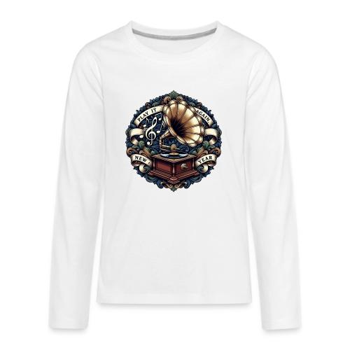 Ornate Phonograph T-Shirt - Kids' Premium Long Sleeve T-Shirt