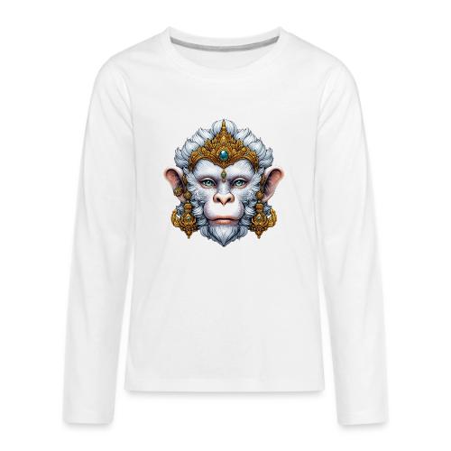 Thai Hanuman Monkey Deity Mask - Kids' Premium Long Sleeve T-Shirt