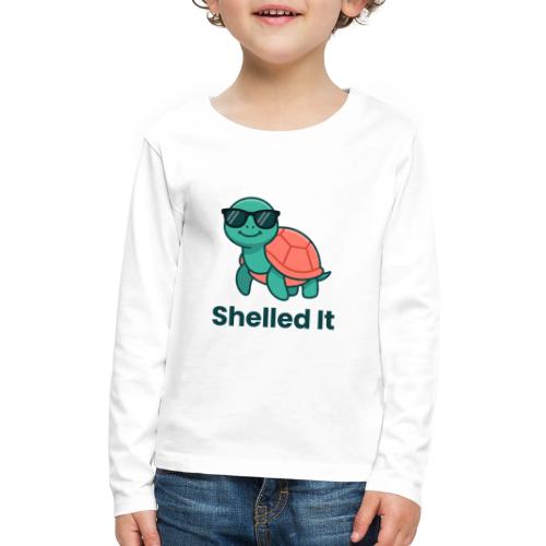 Funny Turtle Sunglasses Shelled It Cute Gift - Kids' Premium Long Sleeve T-Shirt