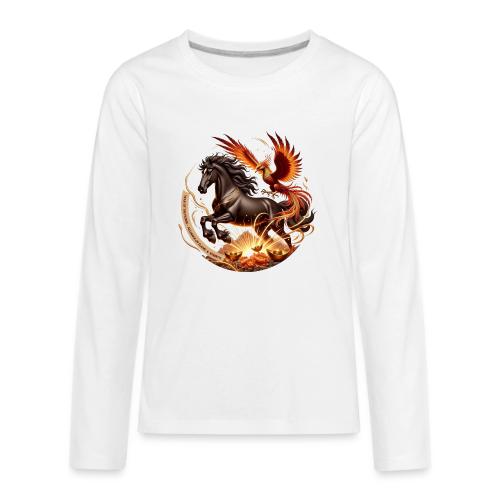 Year of the Horse Phoenix T Shirt, Lunar NY Gift - Kids' Premium Long Sleeve T-Shirt