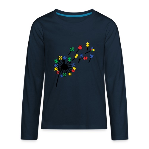 Autism Awareness Dandelion - Kids' Premium Long Sleeve T-Shirt