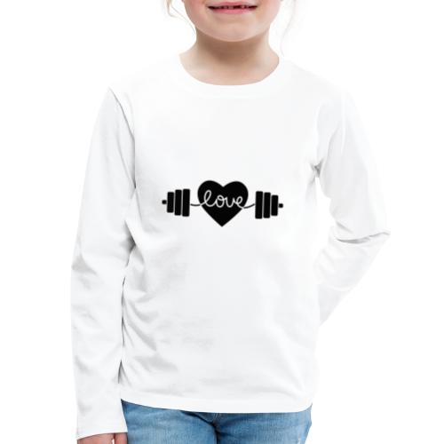 Power Lifting Love - Kids' Premium Long Sleeve T-Shirt