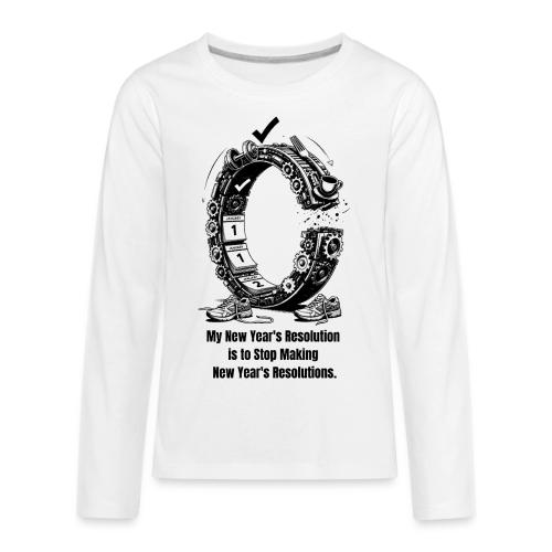 The Resolution Loop - Sarcastic New Year's T-Shirt - Kids' Premium Long Sleeve T-Shirt