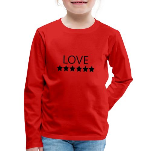 LOVE (Black font) - Kids' Premium Long Sleeve T-Shirt