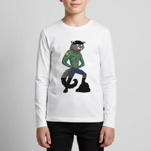 Raccoon Ranger in Neon Armor - Kids' Premium Long Sleeve T-Shirt