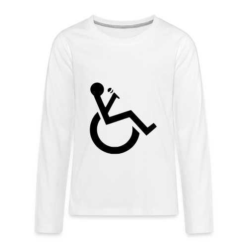 A wheelchair singer. Music lover - Kids' Premium Long Sleeve T-Shirt