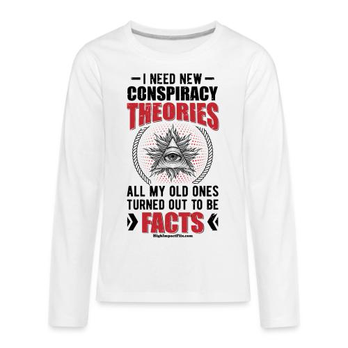Conspiracy Theory Star for Light Colors - Kids' Premium Long Sleeve T-Shirt