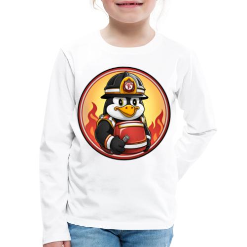 Penguin Firefighter - Kids' Premium Long Sleeve T-Shirt