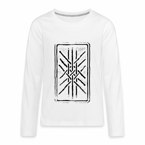 Web of Wyrd grid Skulds Web Net Bindrune symbol - Kids' Premium Long Sleeve T-Shirt