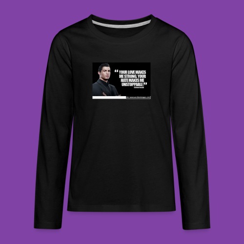 255777-Cristiano-ronaldo------quote-w - Kids' Premium Long Sleeve T-Shirt
