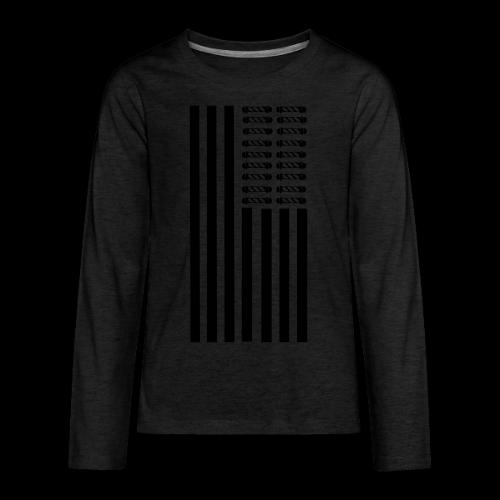 POLES AND STRIPES 2 LONG - Kids' Premium Long Sleeve T-Shirt