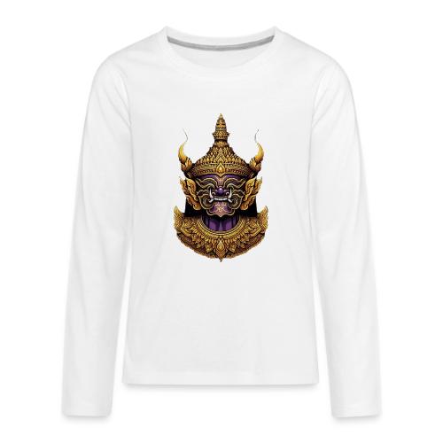 Thai Horned Yaksha Khone Mask - Kids' Premium Long Sleeve T-Shirt