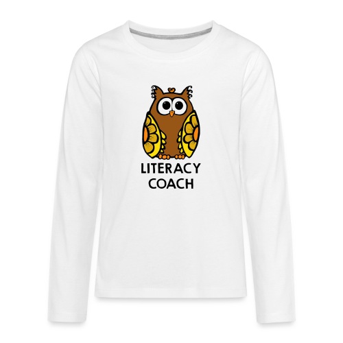 literacy coach png - Kids' Premium Long Sleeve T-Shirt