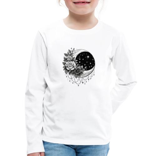 Crescent Moon Floral - Kids' Premium Long Sleeve T-Shirt