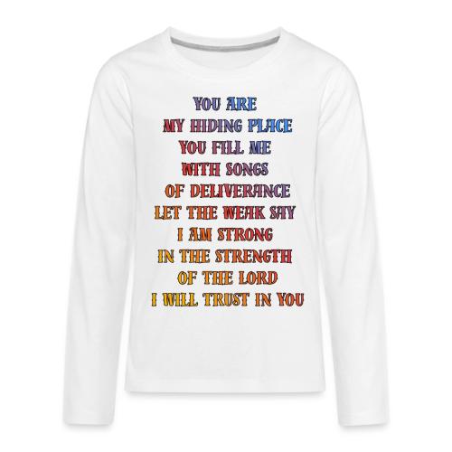 You Are My Hiding Place - Kids' Premium Long Sleeve T-Shirt