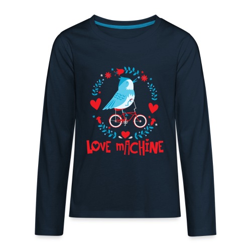 Cute Love Machine Bird - Kids' Premium Long Sleeve T-Shirt