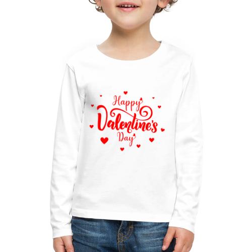 Valentine's Day Design February 14, Love Day - Kids' Premium Long Sleeve T-Shirt