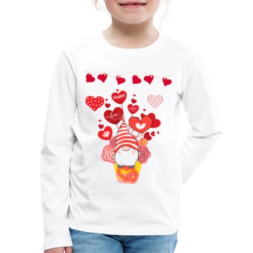 Design wrapped in love hearts, vibrating in love. - Kids' Premium Long Sleeve T-Shirt