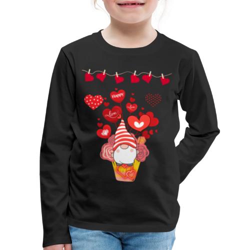 Design wrapped in love hearts, vibrating in love. - Kids' Premium Long Sleeve T-Shirt
