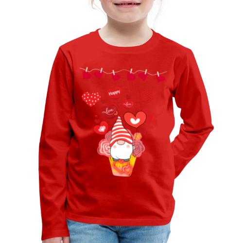 Design wrapped in love hearts, vibrating in love. - Kids' Premium Long Sleeve T-Shirt