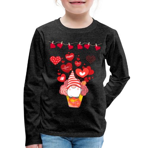Design wrapped in love hearts, vibrating in love. - Kids' Premium Long Sleeve T-Shirt