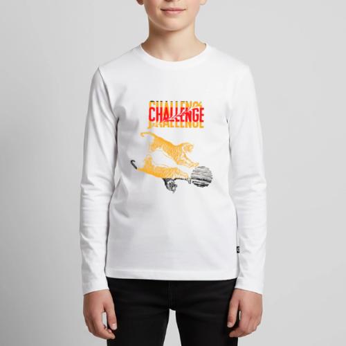 Double tiger fashion, jungle feline animals. - Kids' Premium Long Sleeve T-Shirt