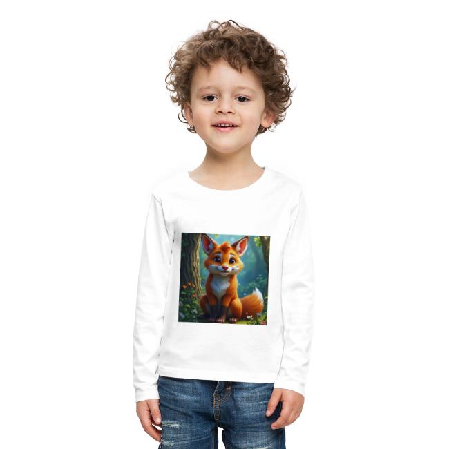 Magical fantasy fox in enchanted forest scene