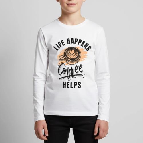 Life happens, Coffee Helps - Kids' Premium Long Sleeve T-Shirt