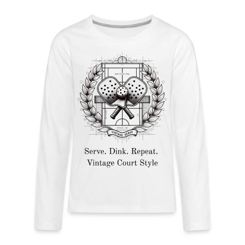 Vintage Pickleball T-Shirt, Mug, & Poster - Kids' Premium Long Sleeve T-Shirt