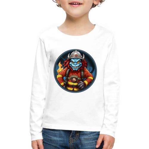 Monster Firefighter - Kids' Premium Long Sleeve T-Shirt