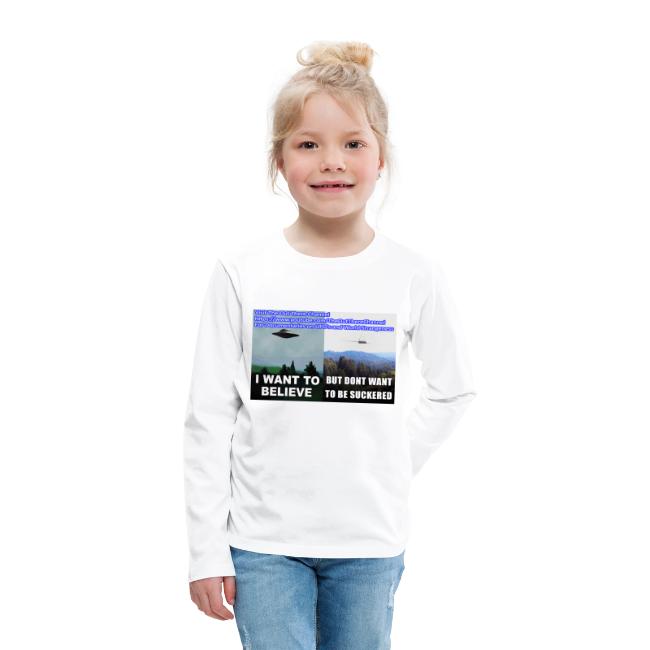 tshirt i want to believe with back Crew Logo