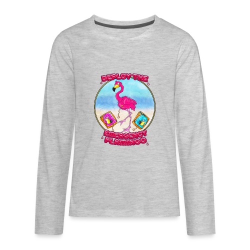 Emergency Flamingo - Kids' Premium Long Sleeve T-Shirt