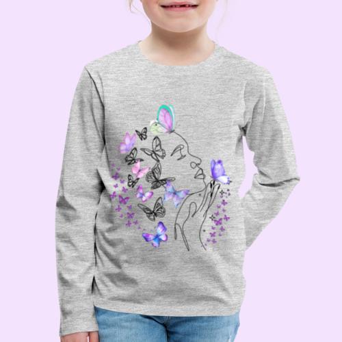Dreamy Butterfly Goddess - Fairytale Design - Kids' Premium Long Sleeve T-Shirt