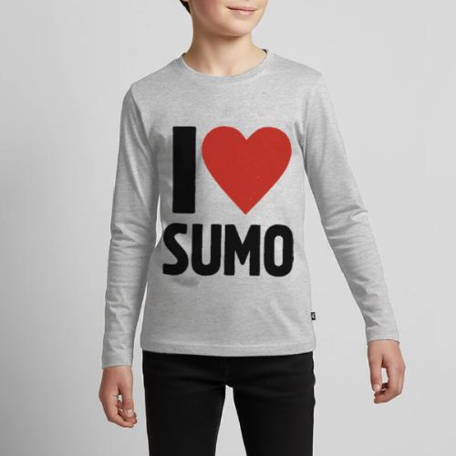 I Love Sumo – Bold Minimalist Sumo Wrestling Fan - Kids' Premium Long Sleeve T-Shirt