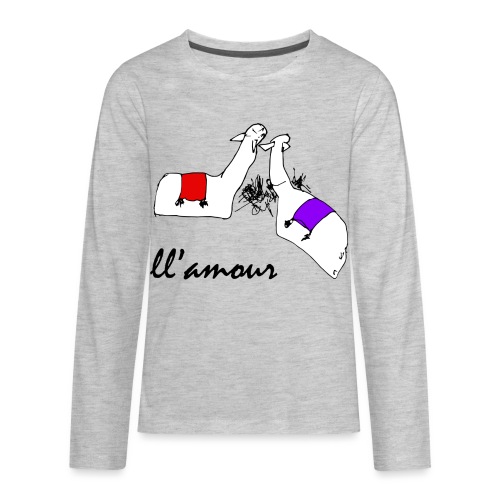 Llamour (color version). - Kids' Premium Long Sleeve T-Shirt