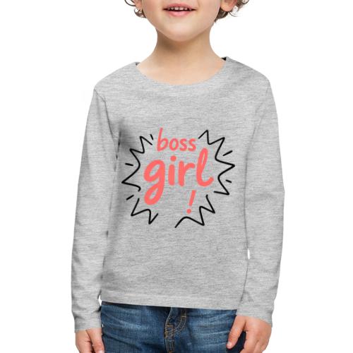 Boss Girl Bold Feminist Statement - Kids' Premium Long Sleeve T-Shirt