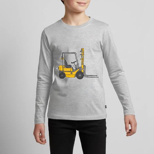 Yellow Fork-lift truck, stacker truck - Kids' Premium Long Sleeve T-Shirt